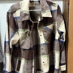 Plaid oversized shacket